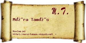 Móra Tamás névjegykártya