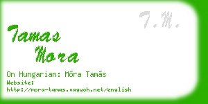 tamas mora business card